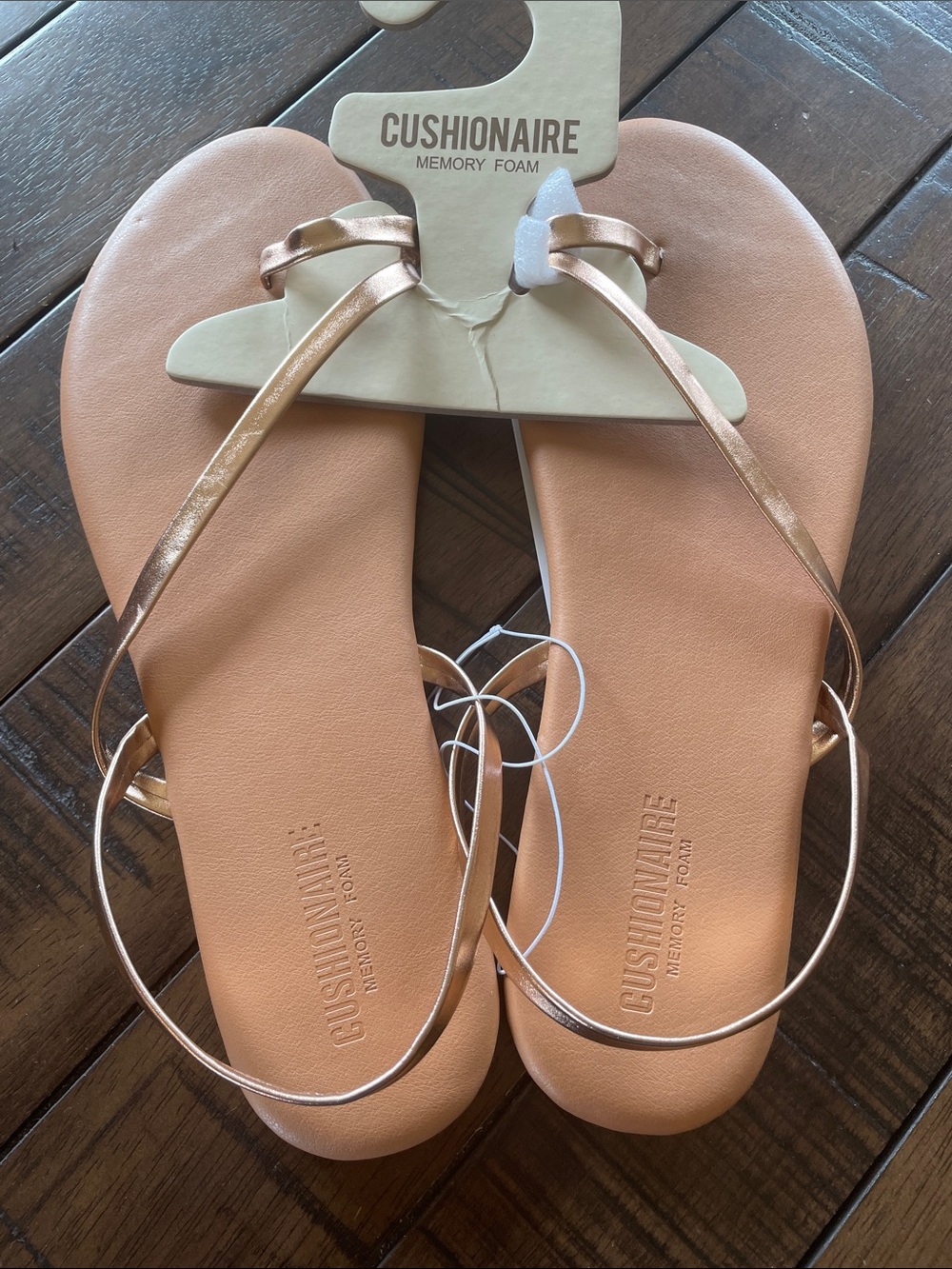 Cushionaire Catalina Rose Gold Memory Foam Women's Sandals